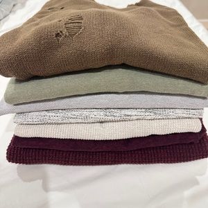 7 men’s long sleeve top/sweaters set